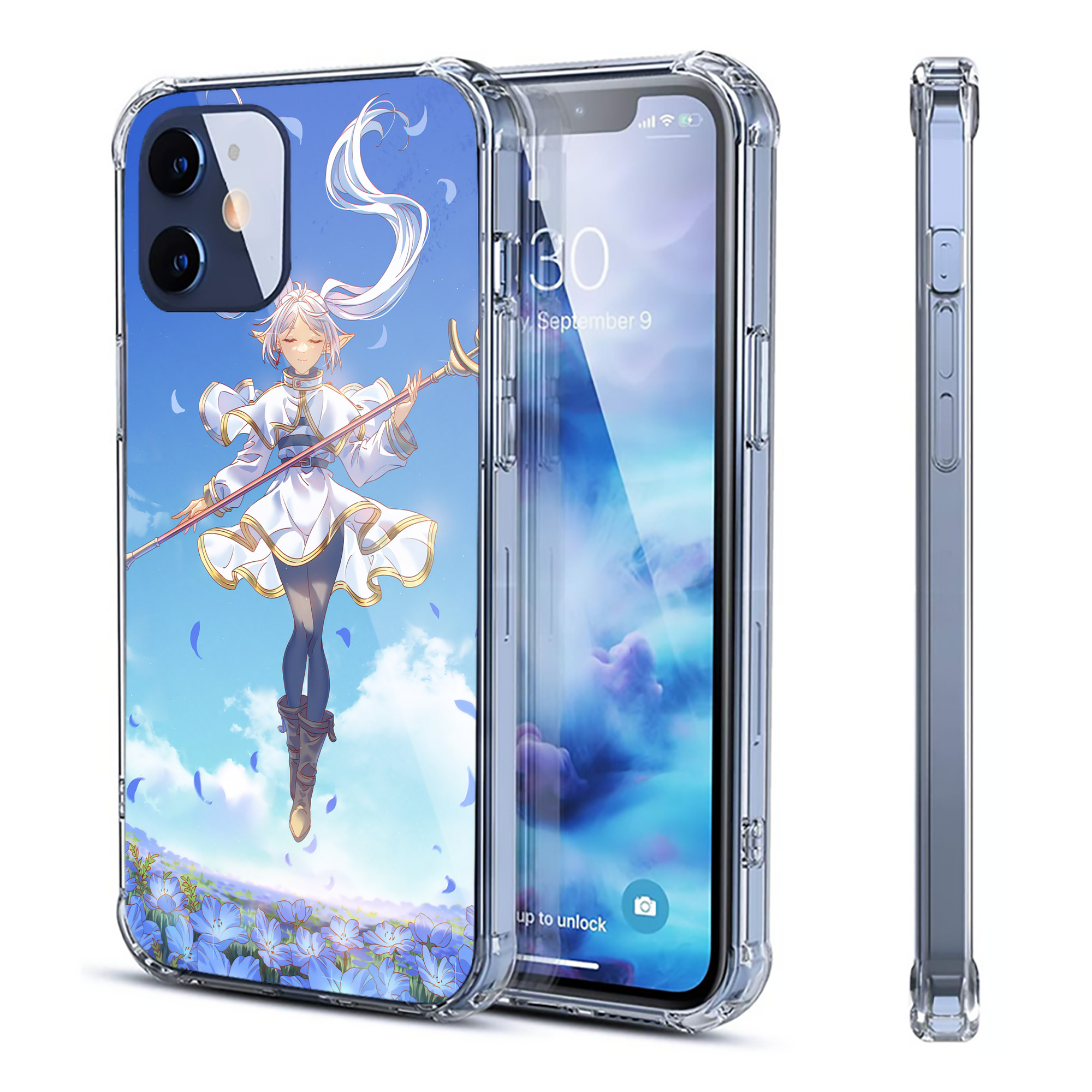 （画像用） 葬送のフリーレン Frieren 【iPhone 12シリーズ対応】透明スマホケース（クリアソフトケース）